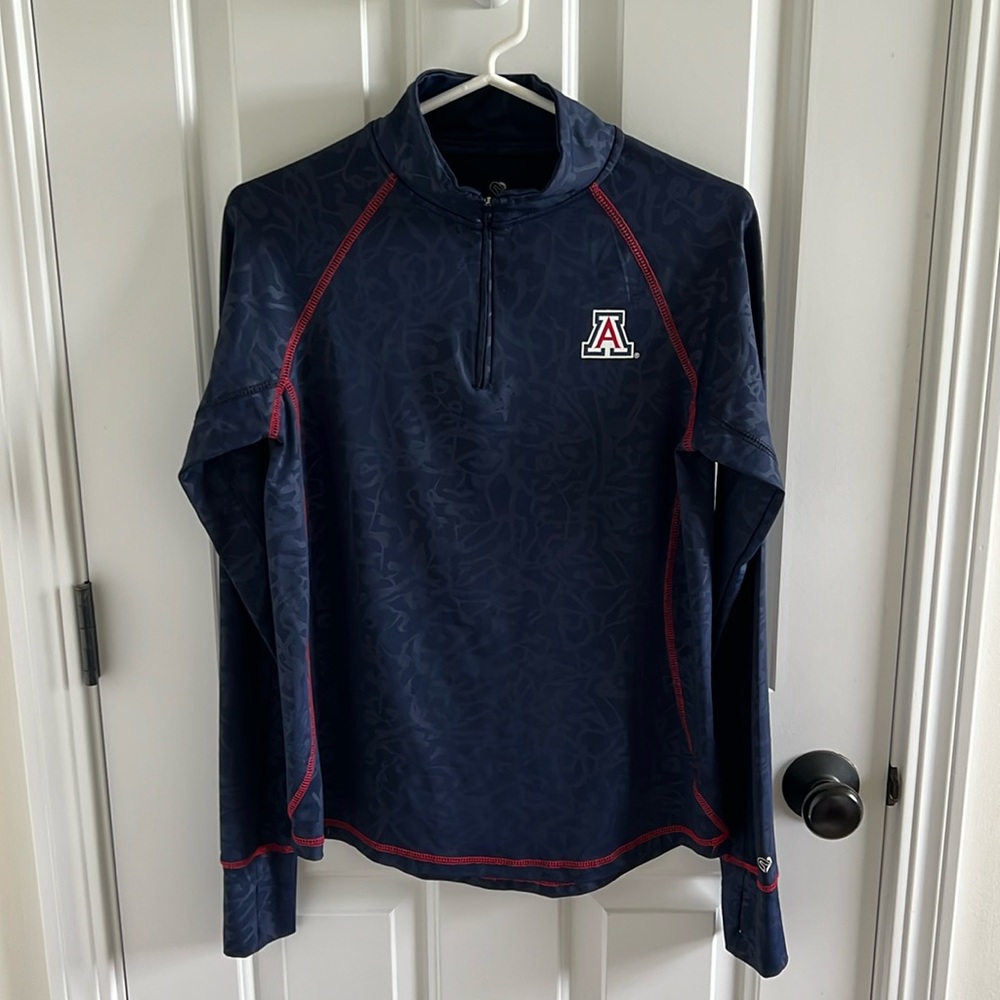 University of Arizona Navy Camo Quarter-Zip Top